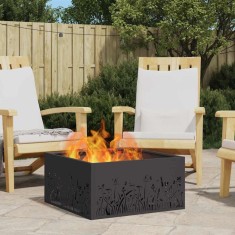 vidaXL Cuptor de foc Negru 60 x 60 x 30 cm Oțel laminat la rece 858926