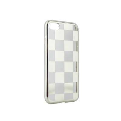 Husa APPLE iPhone 5\5S\SE - Electroplate Chess (Argintiu) foto