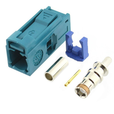 Conector fakra tip Z, mama, sertizare pe cablu RG174, T106778 foto