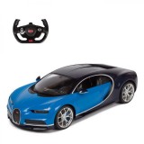 Masina cu telecomanda Bugatti Chiron albastra, scara 1:14