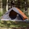 Gossi cort de camping pentru 4 persoane, gri/portocaliu, impermeabil
