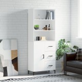 vidaXL Dulap &icirc;nalt, alb, 69,5x34x180 cm, lemn compozit