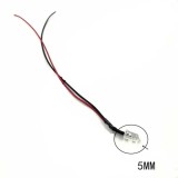 LED 12V 5mm albastru cu fire 20 cm