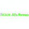 Sticker auto pentru parbriz Because Alfa Romeo, 50 cm, Verde