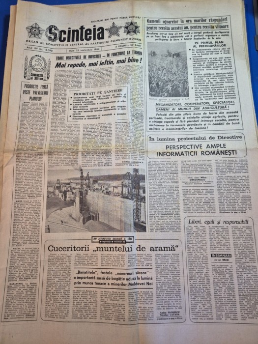 ziarul scanteia 25 septembrie 1984