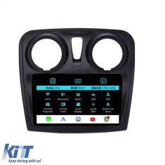 Navigatie Dedicata Dacia Logan Sandero (2012-2020), 9Inch, 8Gb Ram, 256Gb Stocare, Carplay Performance AutoTuning