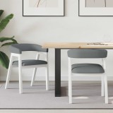 vidaXL Scaune de dining 2 pcs Alb 54 x 57 x 73 cm 42020424