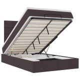 Cumpara ieftin Cadru de pat otoman cu saltea tesatura maro inchis 120x190 cm