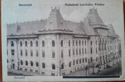Carte postala, Bucuresti, Ministerul Lucrarilor Publice, perioada interbelica foto