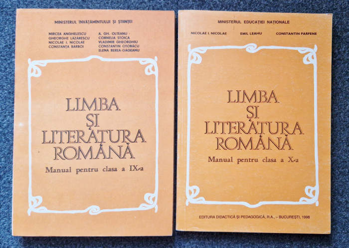 LIMBA ROMANA MANUAL PENTRU CLASA A IX-A + A X-A - Anghelescu, Nicolae