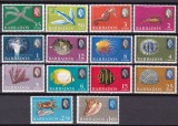 Barbados 1965 fauna marina MI 235-248 MNH, Nestampilat