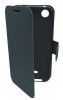 Husa tip carte cu stand neagra (cu decupaj difuzor) pentru HTC Desire 320, Cu clapeta, Silicon