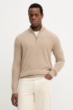 Hackett London pulover de l&acirc;nă culoarea bej, HM7000078