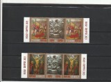 ROMANIA 2023 LP 2407 SFINTELE PASTI STRAIF DOUA VALORI+VINIETA MNH NESTAMPILAT
