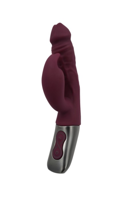 Vibrator Rabbit Titanz, Bordo, 17.5 cm