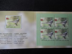 LETONIA-PASARE -CARNET-NESTAMPILAT foto