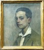 Cristian Soroceanu - Portretul lui Ionel, Ulei pe Panza, 42x48cm, Tablou Semnat cu Certificat de Autenticitate