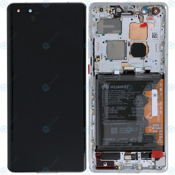 Huawei Mate 40 Pro (NOH-NX9) Capac frontal al modulului de afișare + LCD + digitizer + baterie argintiu 02353YXC foto