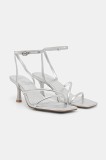 Answear Lab sandale de piele culoarea argintiu