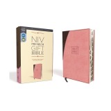 Niv, Premium Gift Bible, Leathersoft, Pink/Brown, Red Letter Edition, Indexed, Comfort Print