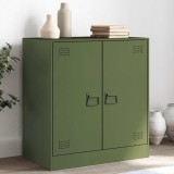 vidaXL Bufeta verde măslină 67x39x73 cm oțel 841677