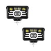 Set 2x Proiector auto led bicolor, cu lupa, alb galben, OFF ROAD, 132W, BZRSH