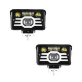 Set 2x Proiector auto led bicolor, cu lupa, alb galben, OFF ROAD, 132W, BZRSH