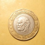 TUNISIA 5 DINARI 2002 BIMETAL