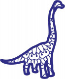Cumpara ieftin Sticker decorativ, Mandala, Dinozaur, Albastru, 72 cm, 7496ST-4, Oem