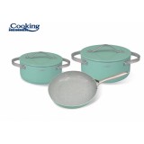 SET GATIT 5 PIESE ALUMINIU PRESAT, CRETA, Heinner