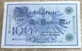 BNKSTR02DE Bancnotă Germania 100 Mărci / Mark 7 Februarie 1908, Serie Verde