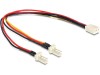 CABLU MOLEX 3 PIN MAMA > 2 X MOLEX 3 PIN TATA (VENTILATOR) 89343 DELOCK