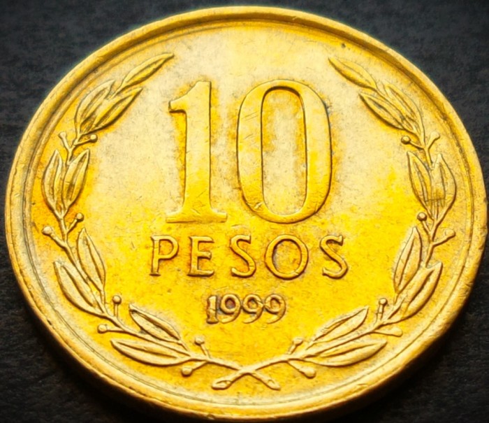 Moneda exotica 10 PESOS - CHILE, anul 1999 * cod 4118 A