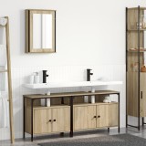 Set de Dulapuri pentru Baie vidaXL 3 Piese Lemn Prelucrat Stejar Sonoma