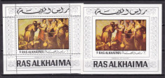 Ras al Khaima 1970 pictura Murillo MI bl.77 A +B MNH w66 foto