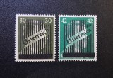 Austria sub Ocupație Aliată 1945 Valoare Mare "Hitler Supratipar cu Bare Negre și &Ouml;sterreich" (30 Rpf &amp; 42 Rpf ) Neștampilate cu Șarnieră / MH - TG1