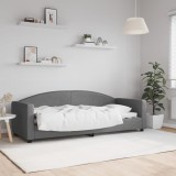 vidaXL Cadru de pat, gri &icirc;nchis, 80x200 cm, textil