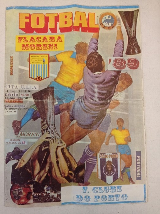 Program Flacăra Moreni - F.C. Porto, Cupa UEFA,