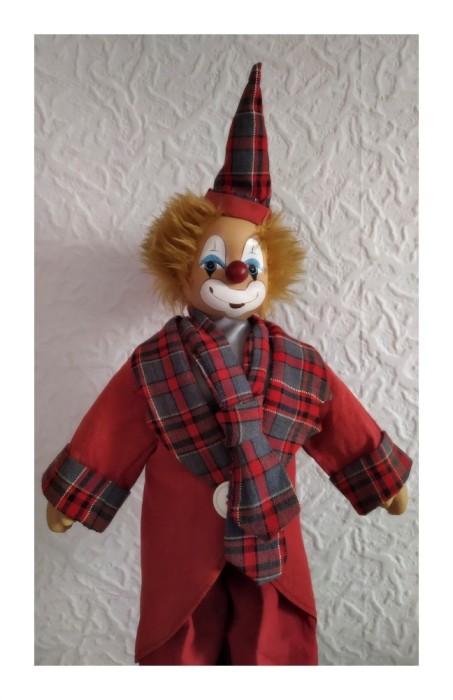 CLOVN .Păpușă &icirc;nălțime 47 cm (made in Germany)