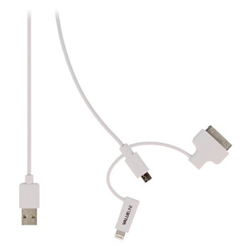 Cablu USB 2.0 - micro USB lightning 30p 1m alb VALUELINE foto
