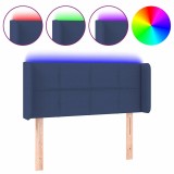 Cumpara ieftin Tablie de pat cu LED, albastru, 83x16x78/88 cm, textil