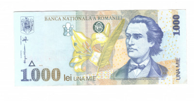 Bancnota 1000 lei 1998, stare foarte buna foto