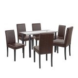 Set de masă Cadiz 6 1 negru-maro