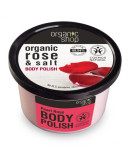 Exfoliant de corp polish cu sare marina si trandafir Pearl Rose, 250 ml -..., Organic Shop