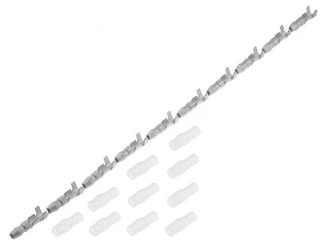 Terminale Rotunde cu Protecție pe Cablu 0.5-2mm&sup2; Set 10 Buc.