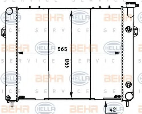 Radiator, racire motor JEEP GRAND CHEROKEE I (ZJ) (1991 - 1999) HELLA 8MK 376 707-371