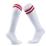 Sosete lungi pentru dama, SS082, Alb/Rosu, marime universala (35-39)