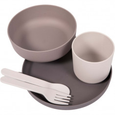 Bo Jungle Tableware Set serviciu de masă pentru copii pentru copii Grey 5 buc