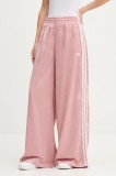 adidas Originals pantaloni de trening Wide Leg Pants culoarea roz, uni, KC8815