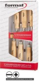 Set surubelnite Format 6 piese PL+PZ, maner lemn, pentru montaj si reparatii
